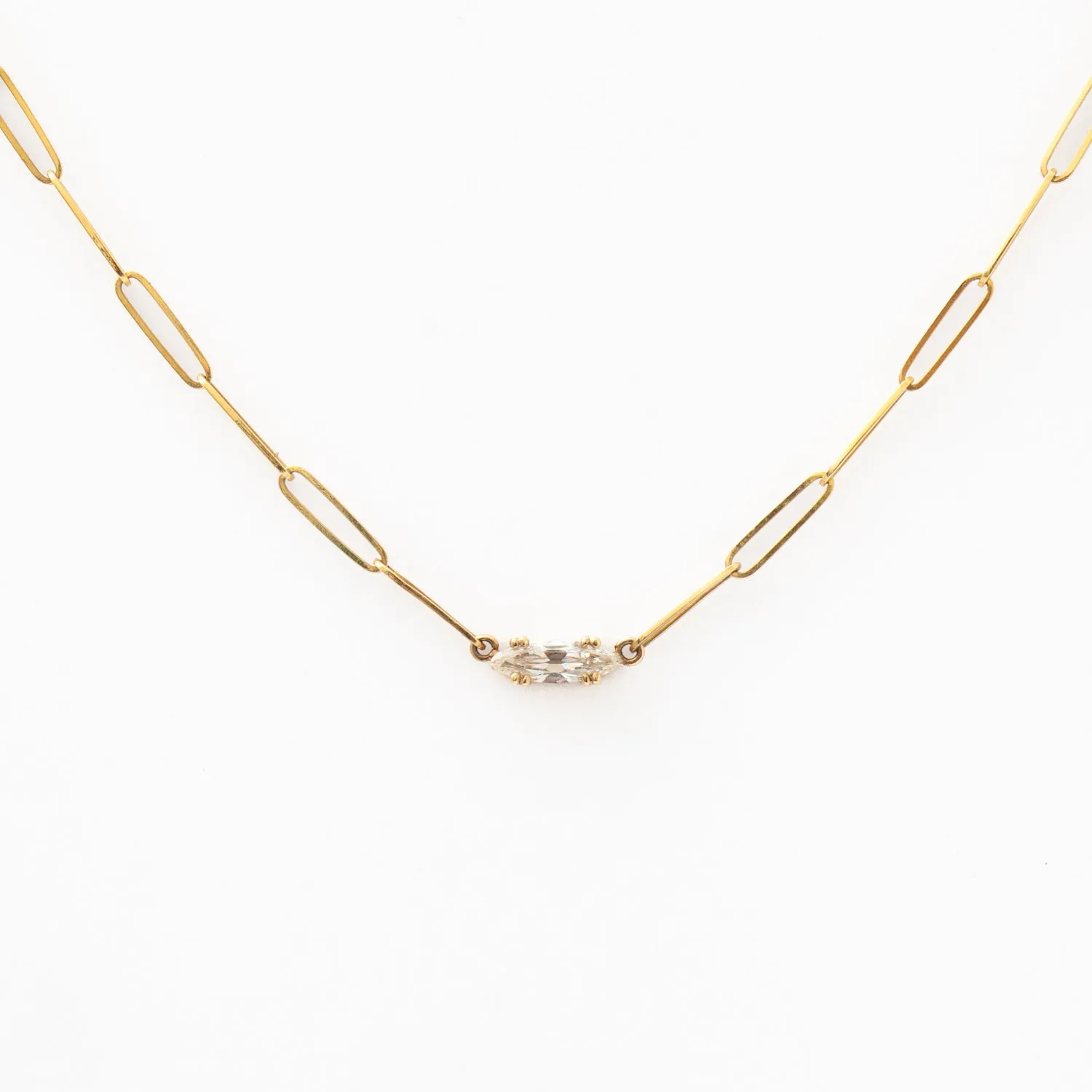 0.31 ct Moval Diamond Sol Necklace