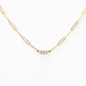 0.31 ct Moval Diamond Sol Necklace