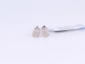 10K White Gold Round Earrings .250Ctw