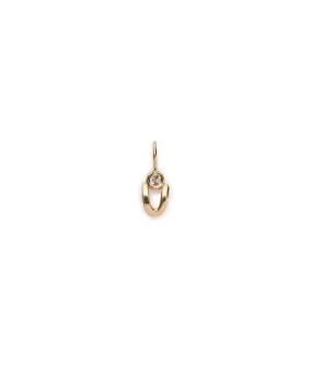 14k Gold Alphabet Soup U Charm