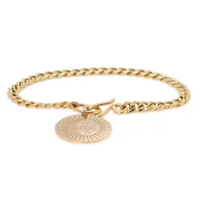 14k Medium Celestial Protection Medallion Charm Bracelet