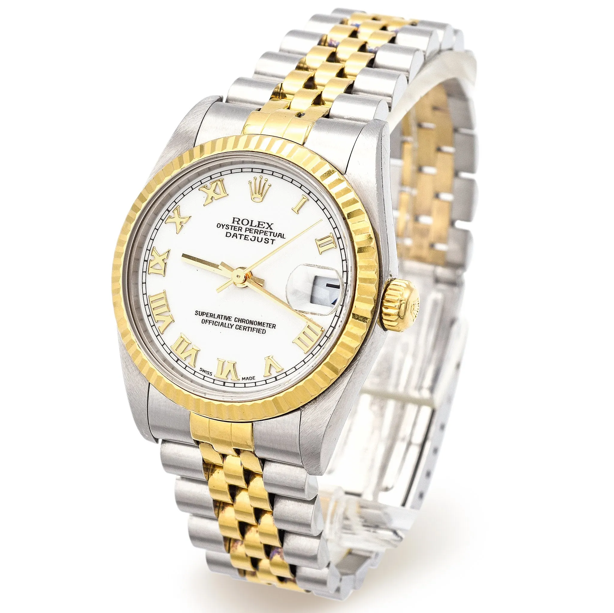 1999 Rolex Datejust 18K Gold Stainless Steel Watch Ref 78273 Women's