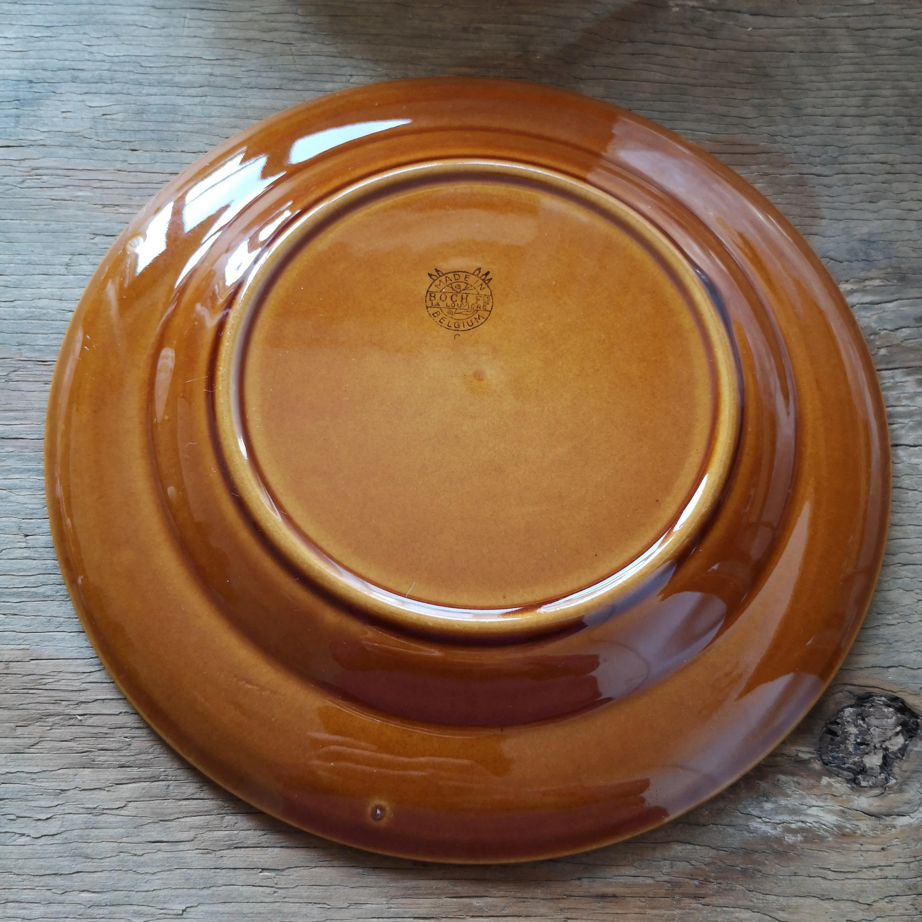 [30%OFF] BOCH la louviere|Brown glazed Vintage plate4 ヴィンテージプレート