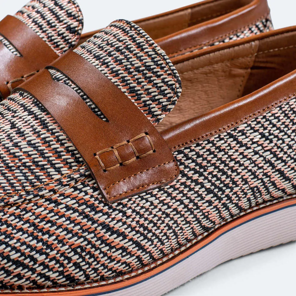 Abe Cinnamon Tweed Penny Loafers