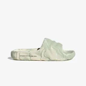 Adidas Originals | ADILETTE 22 SLIDES  { CREAM WHITE/LINEN GREEN