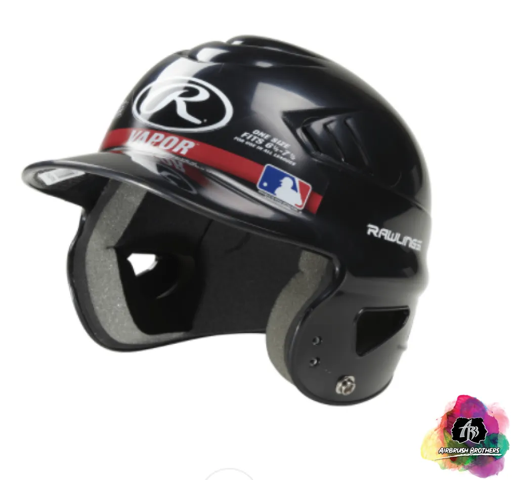 Airbrush Softball w/ Flames Design (Full Helmet)