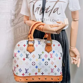 Alma PM Epi Leather Murakami White Bag