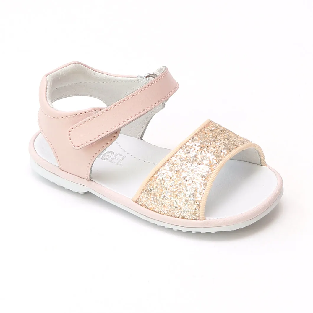 Angel Baby Girls Elise Glitter Open Toe Sandals