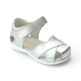 Angel Girls Cross Strap Leather Sandal