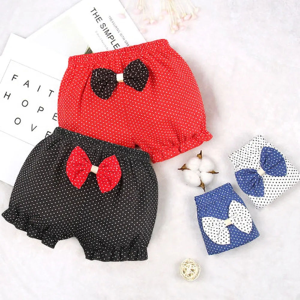 Baby Girls Bow Shorts/Underpants/Diaper Covers