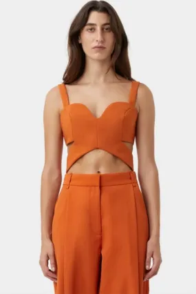 BELA BODICE TOP-TANGERINE