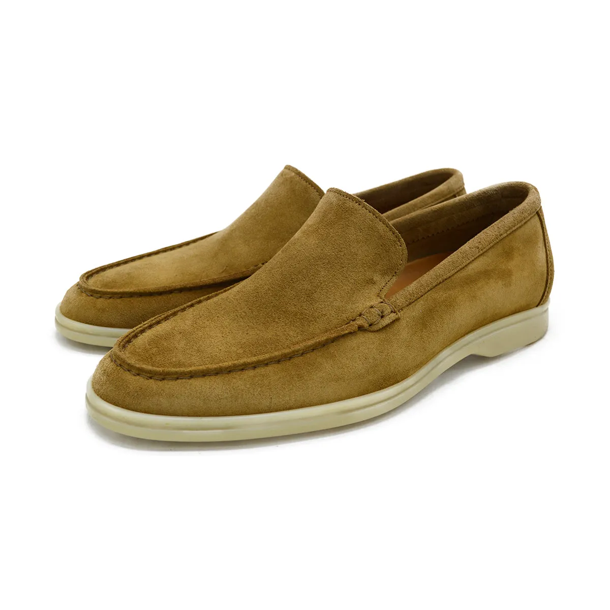 Berwick 1707 Flex Walk Loafer (5365) - Kudu Reverse Suede In Peanut