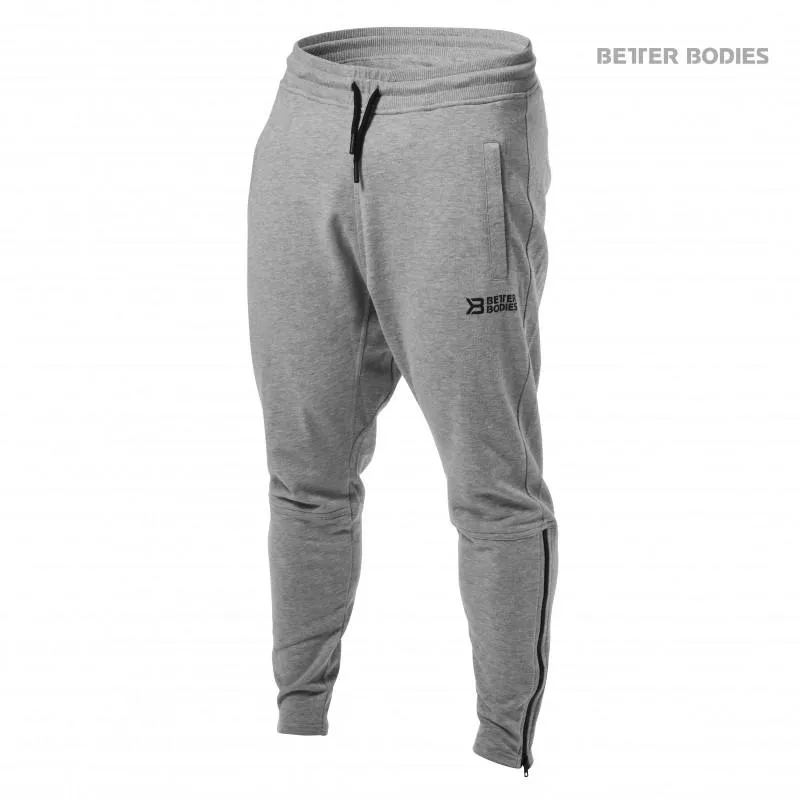 Better Bodies Harlem Zip Pants - Greymelange