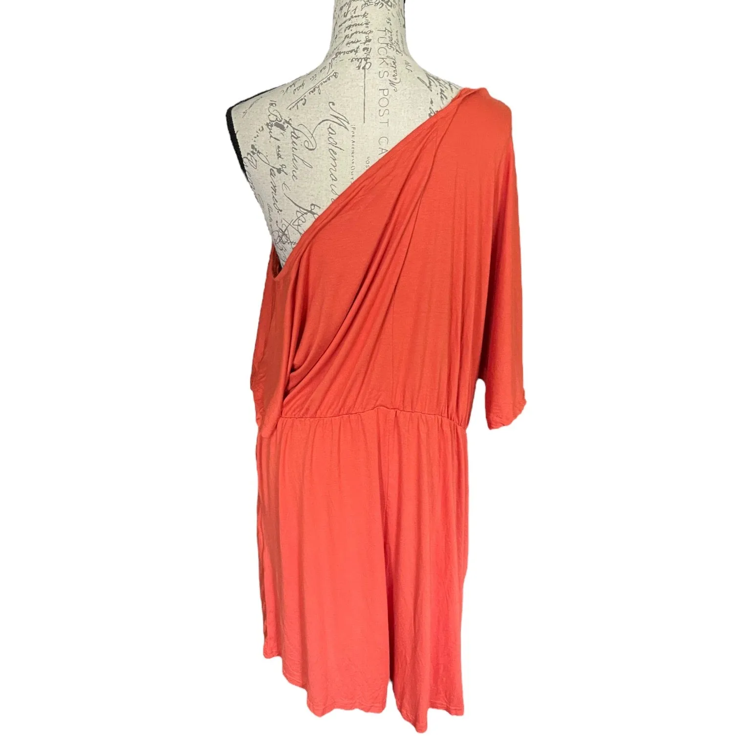 Bloomchic Coral One Shoulder Romper Size 18/20