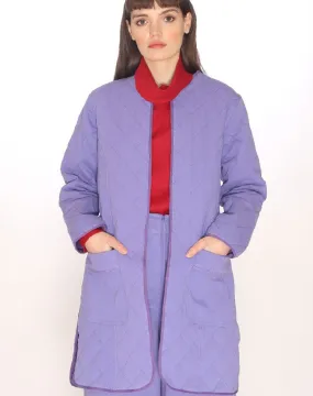 CANVAS QUILTED COAT LILAC