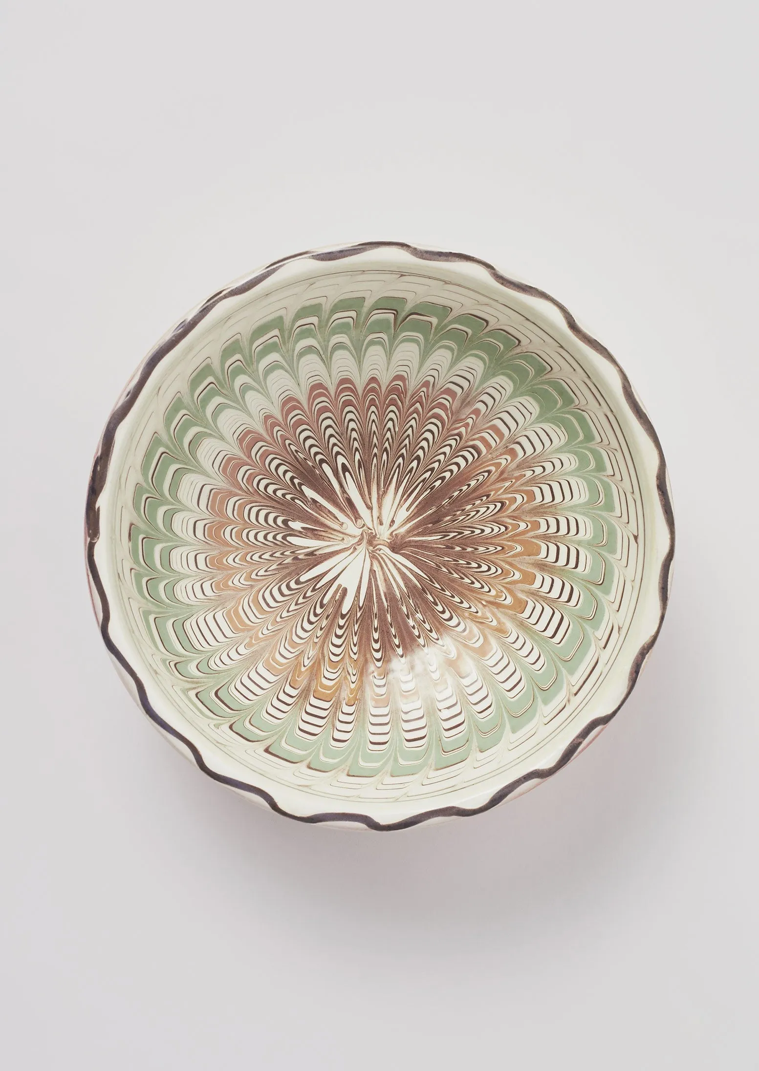 Casa de Folklore Horezu Bowl | Off White/Mint