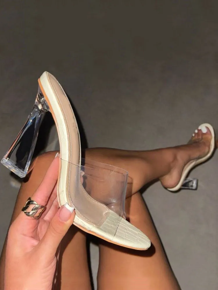 Clear Strap Heels