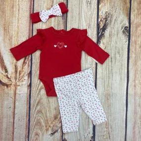 CLEARANCE LITTLE ME HEARTS BODYSUIT SET