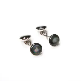 Codis Maya Smokey Mother Of Pearl Capsule Cufflinks