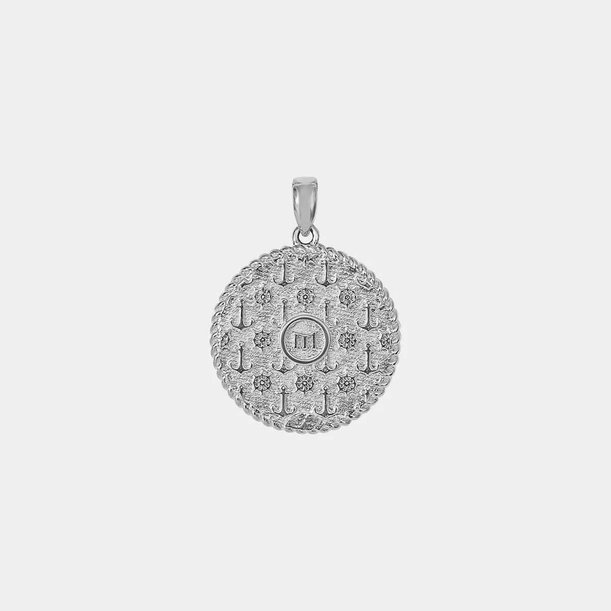 Compass Pendant - White Gold