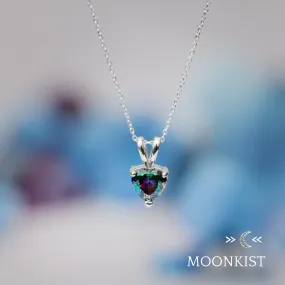 Dainty Mystic Topaz CZ Heart Necklace | Moonkist Designs