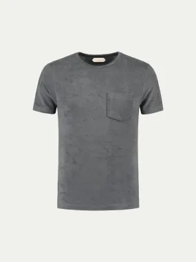 Dark Grey Terry Towelling T-Shirt