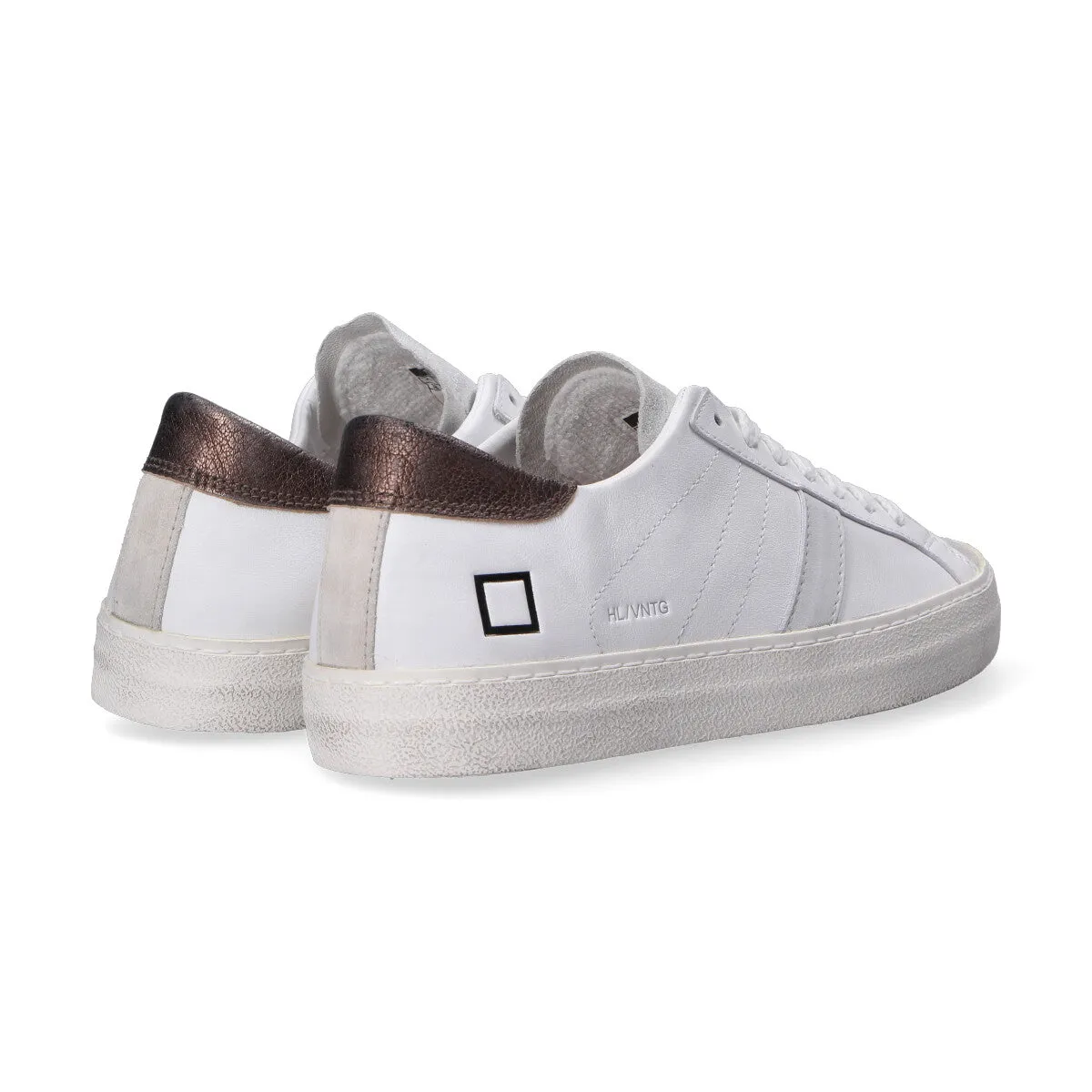 D.A.T.E. sneaker Hill Low vintage calf white bronz