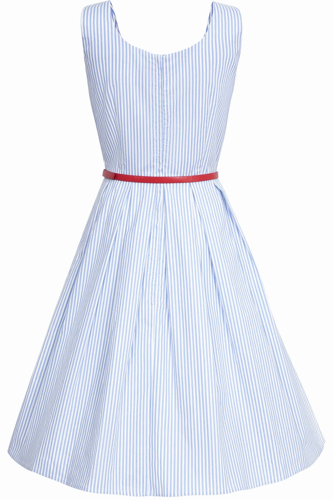 Dolly And Dotty Vintage Inspired Blue Striped Swing Dress