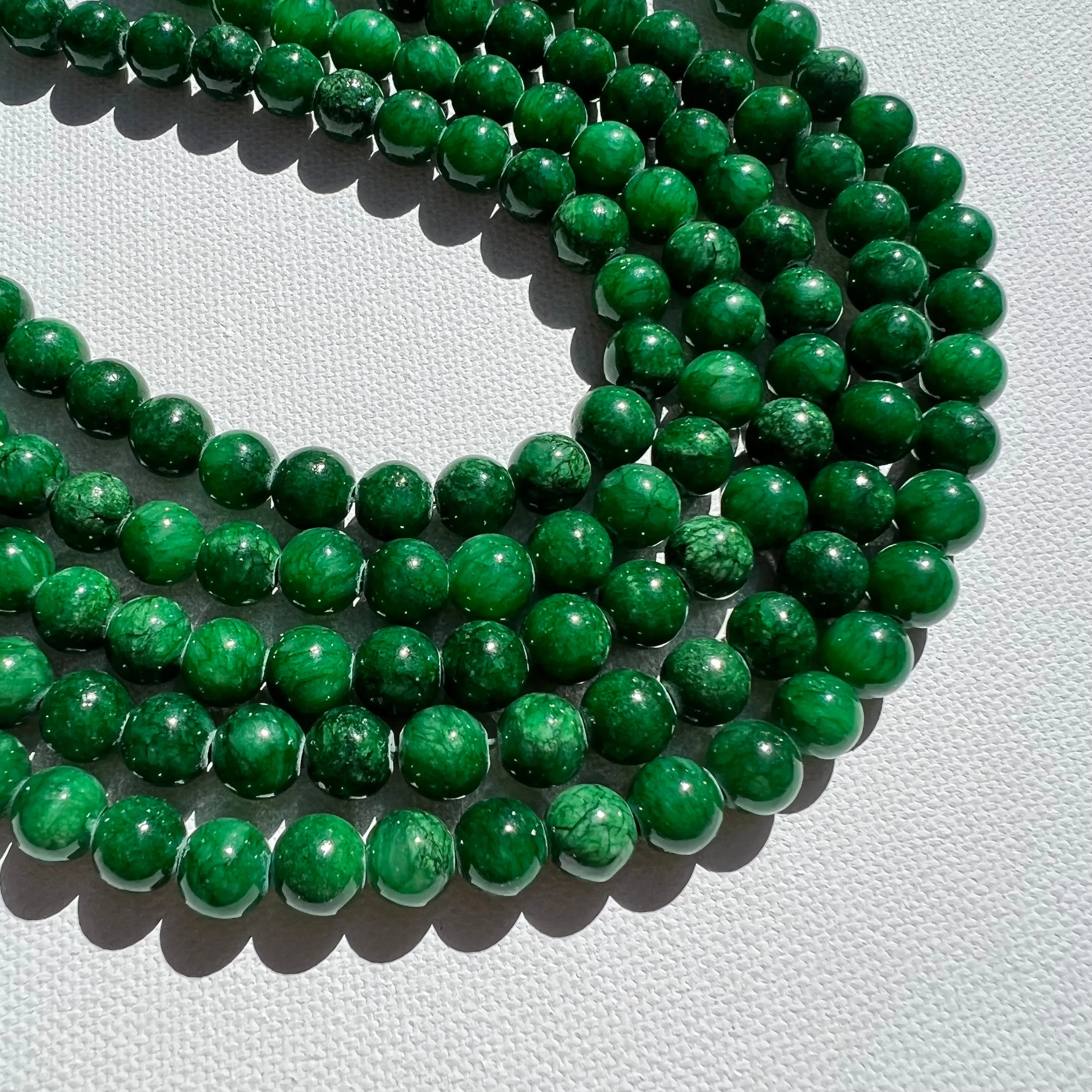 Dyed Green Jade - 8mm