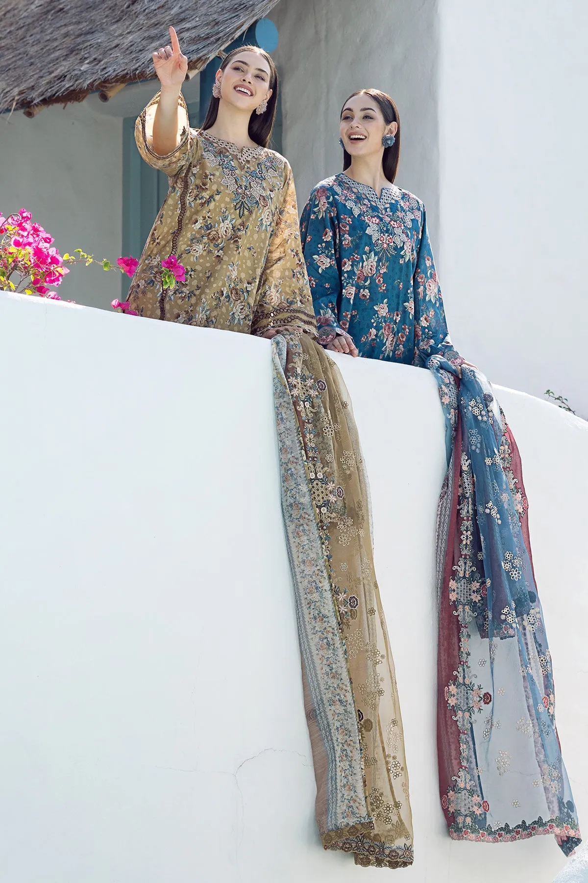 EMBROIDERED PRINTED LAWN UF-553