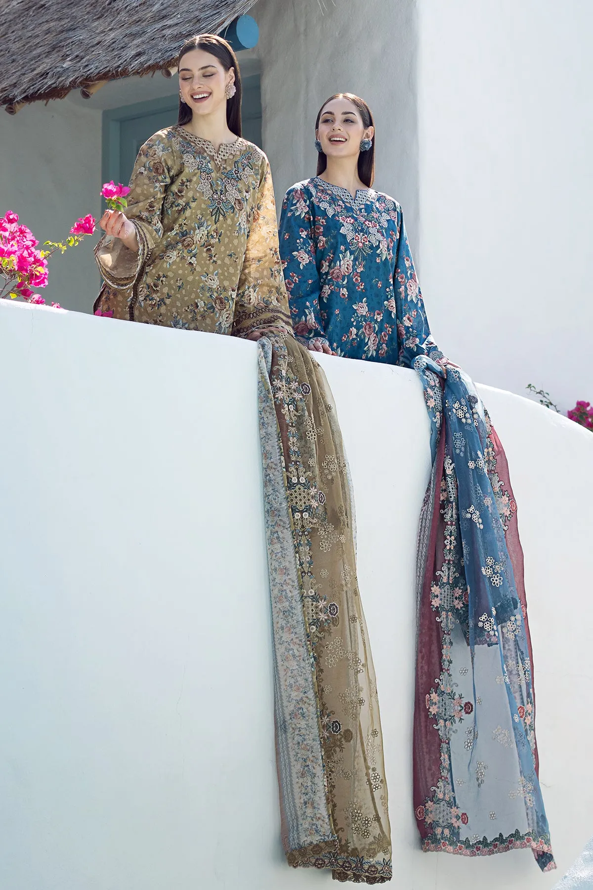 EMBROIDERED PRINTED LAWN UF-553