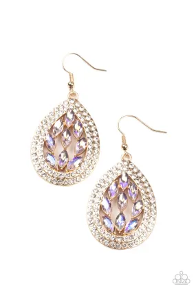 Encased Elegance - Gold Earring