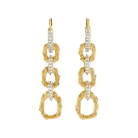 Enchanted Forest Link Earrings with Diamonds