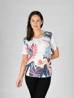 Floral Print Longline Blouse