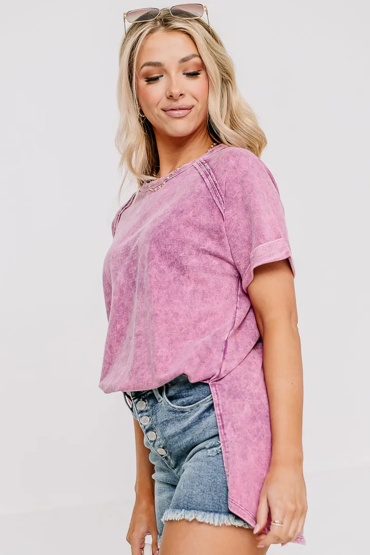 French Terry Pullover Top | Light Plum