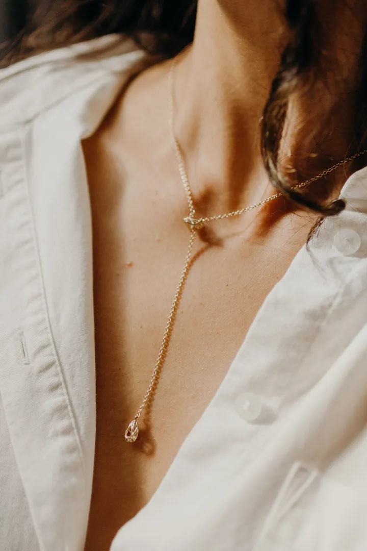 Gemma Lariat Necklace