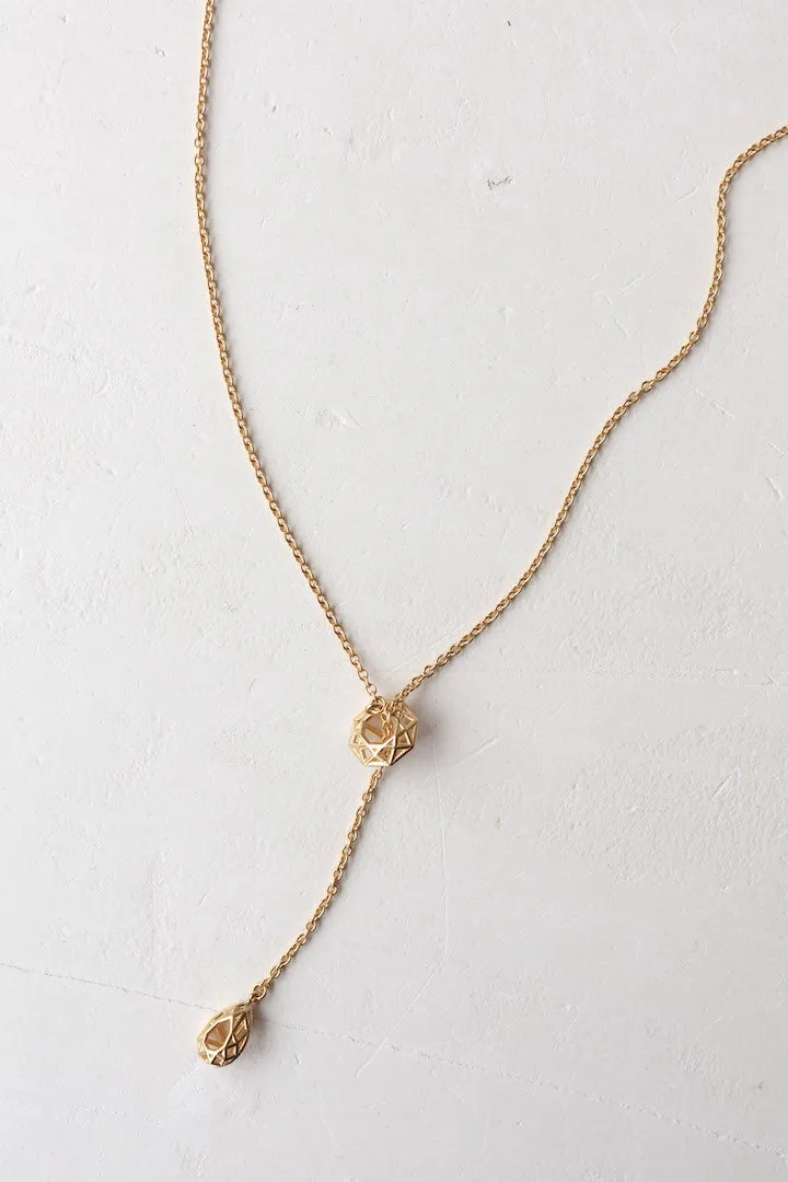 Gemma Lariat Necklace