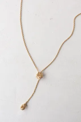 Gemma Lariat Necklace