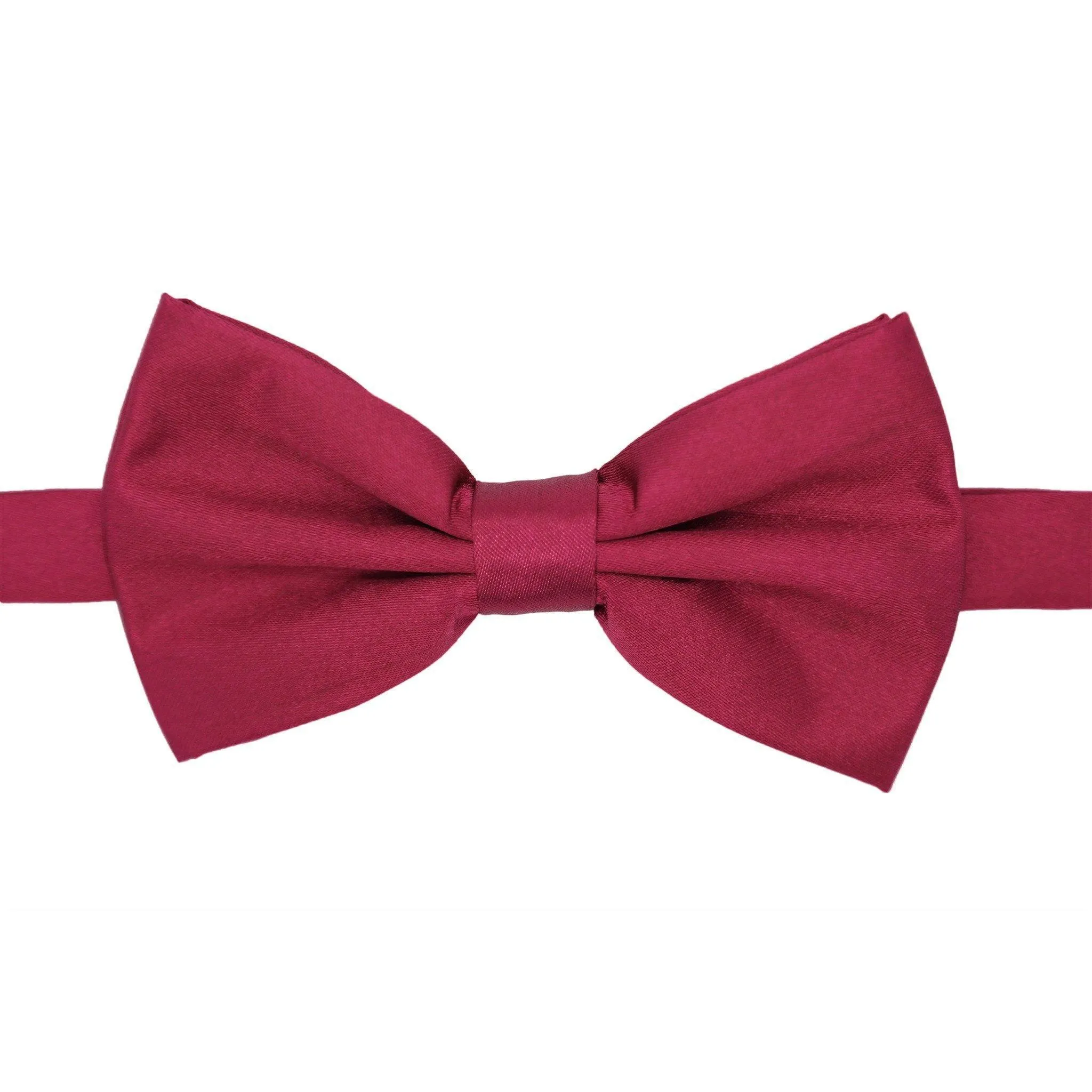 Gia Burgundy Satin Adjustable Bowtie