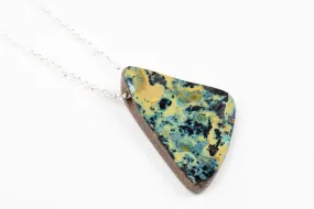 Green And Yellow Boulder Opal Necklace