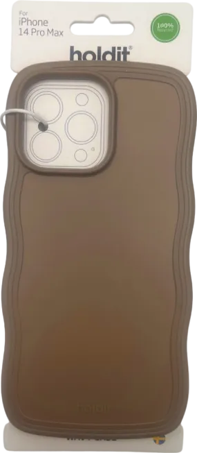 Holdit Brown Wavy Case for iPhone 14 Pro Max