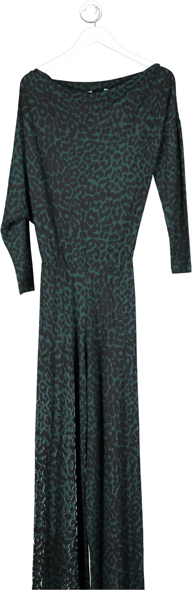 jayde Green Animal Print Jumpsuit UK XS