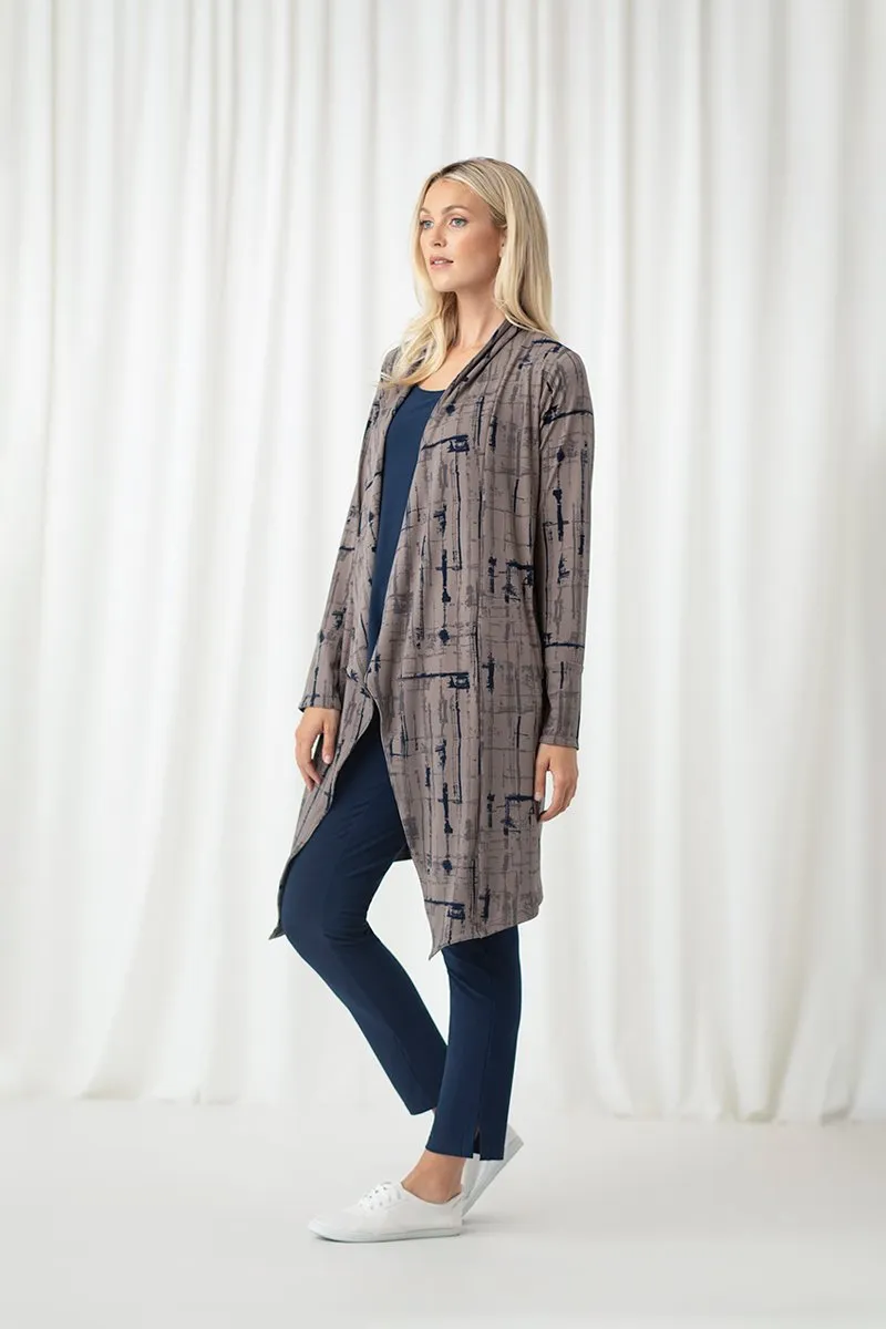 Key Cardigan Long | Drifting Lines Sand