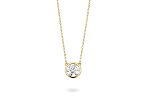 Lab-Grown Diamond 1ct. Round Brilliant 14k Bezel Pendant | White