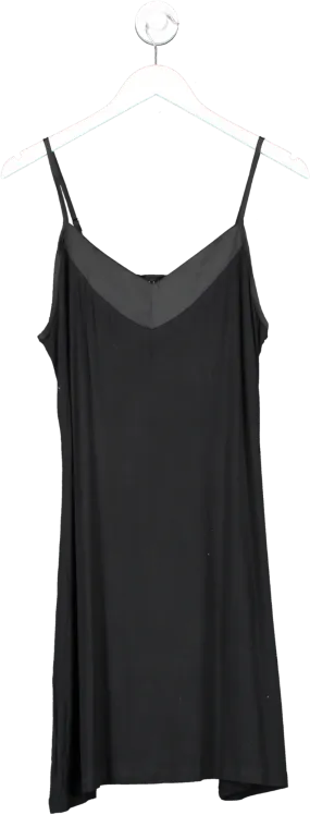 Lamiu Black V-neck Sleeveless slip Dress UK M