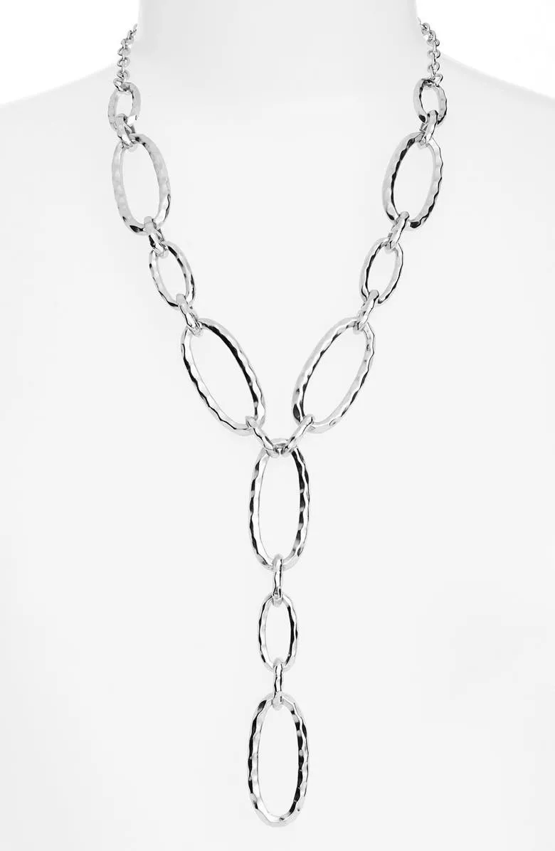 Large oval links Y Necklace