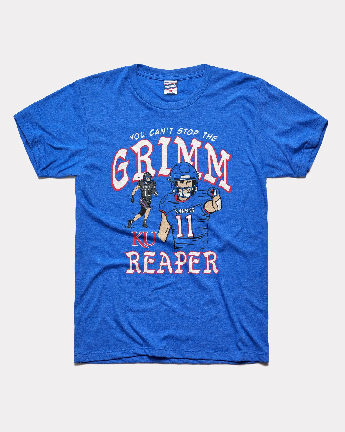 Luke Grimm Football Caricature Royal T-Shirt