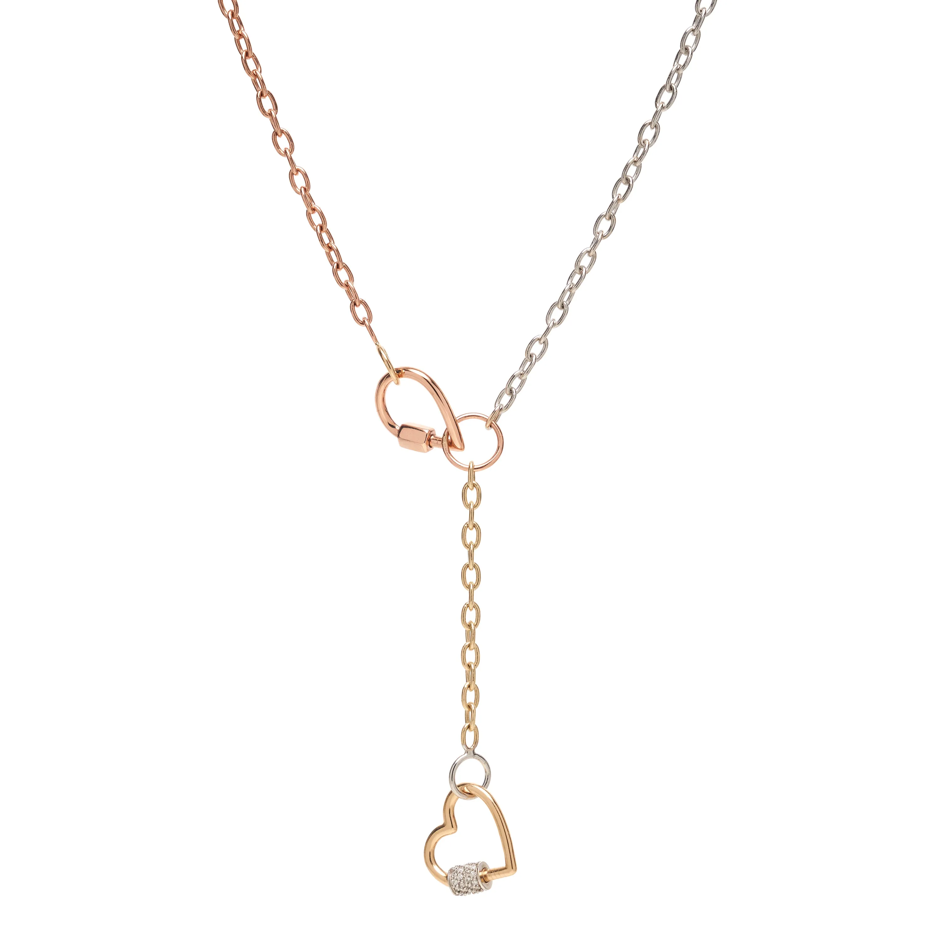 Marla Aaron 14k Mixed Gold 3x3 Pulley Chain - 16/18