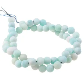 MATTE Brazilian Amazonite AAA Grade 6mm Round - 15-16 Inch