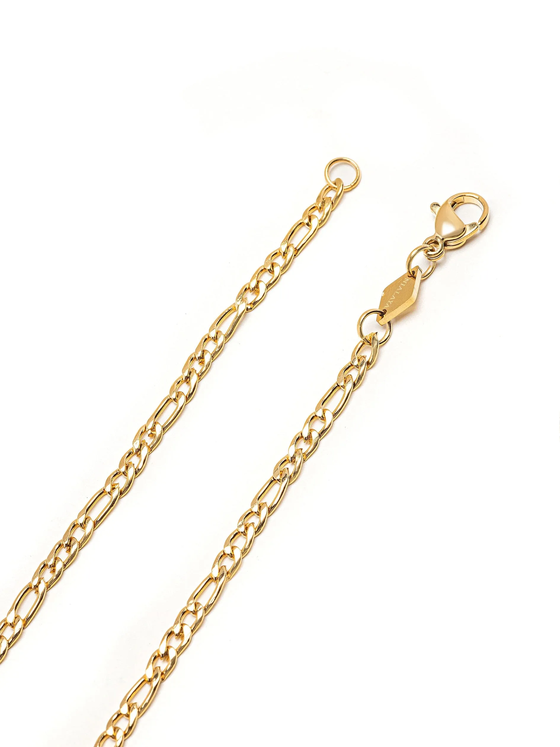 Men's Gold Figaro Chain in 3mm